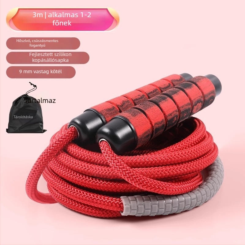 Hosszú pamut kötél csoportos ugrásokhoz, professzionális csapat kötél