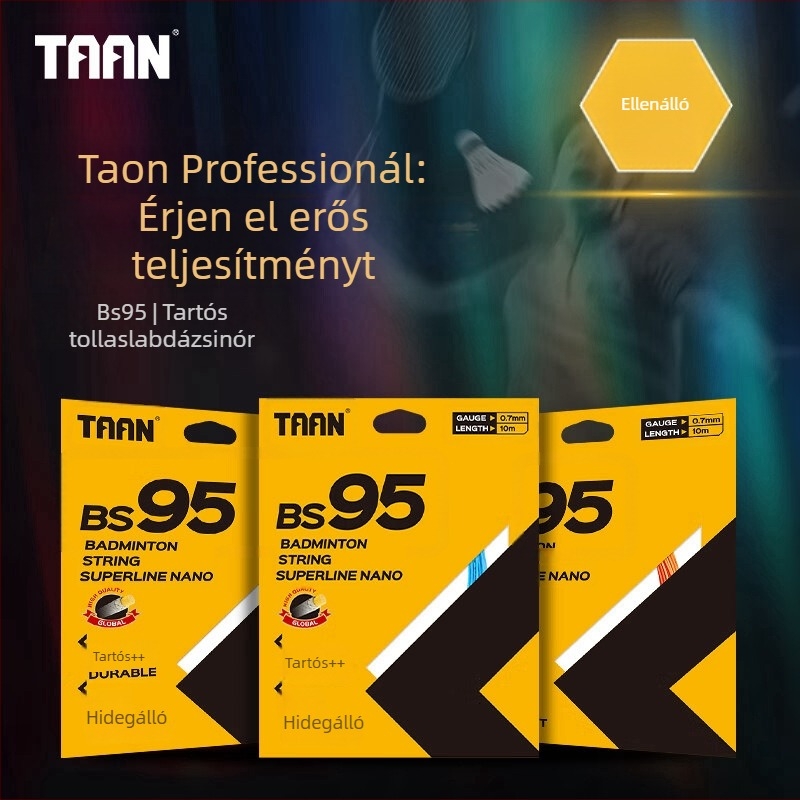 Badminton ütőhúr, nylon anyagú, márka Taan taian, eredet Kína