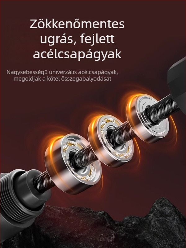 PVC bevonat acélhuzalos ugrókötél felnőtteknek és középiskolásoknak, teherbíró, edzésre használható