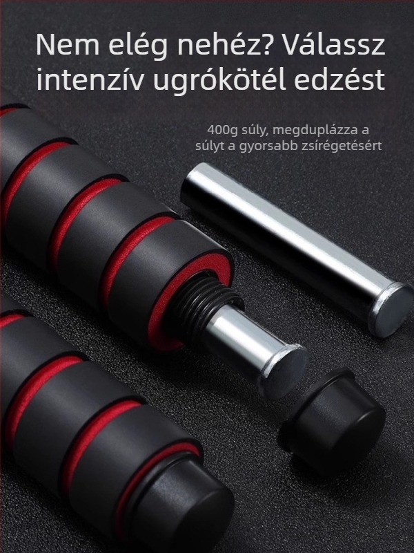 PVC bevonat acélhuzalos ugrókötél felnőtteknek és középiskolásoknak, teherbíró, edzésre használható