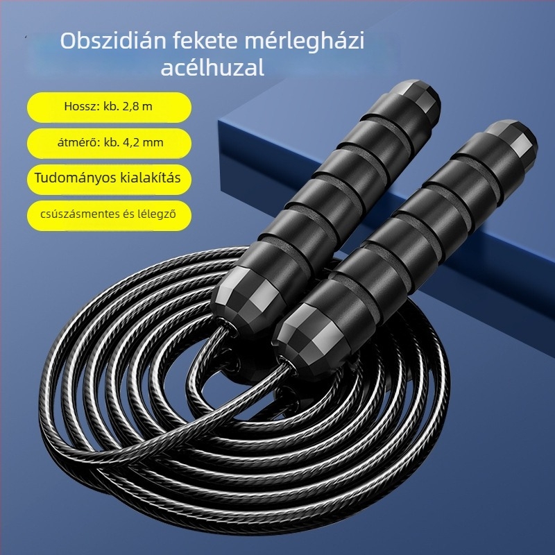 PVC bevonat acélhuzalos ugrókötél felnőtteknek és középiskolásoknak, teherbíró, edzésre használható