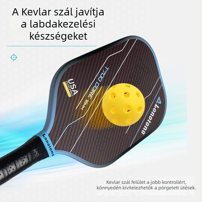 Karbonszálas pickleball ütő – versenyszintű, bel- és kültéri használatra, kényelmes érzet