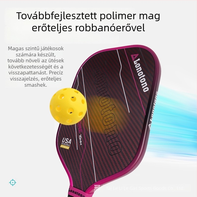 Karbonszálas pickleball ütő – versenyszintű, bel- és kültéri használatra, kényelmes érzet
