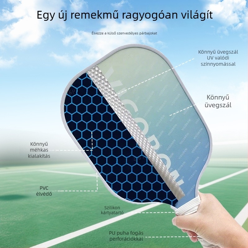 Pickleball ütő — Anyag: Fiberglass, Súly: 225 g, Márka: Burn cool front