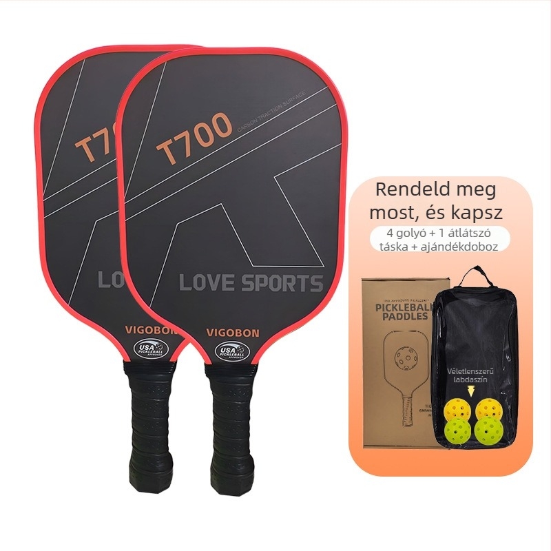 Vigobon pickleball ütő — szénszálas, ultrakönnyű, 235 g, versenyszintű, kültéri