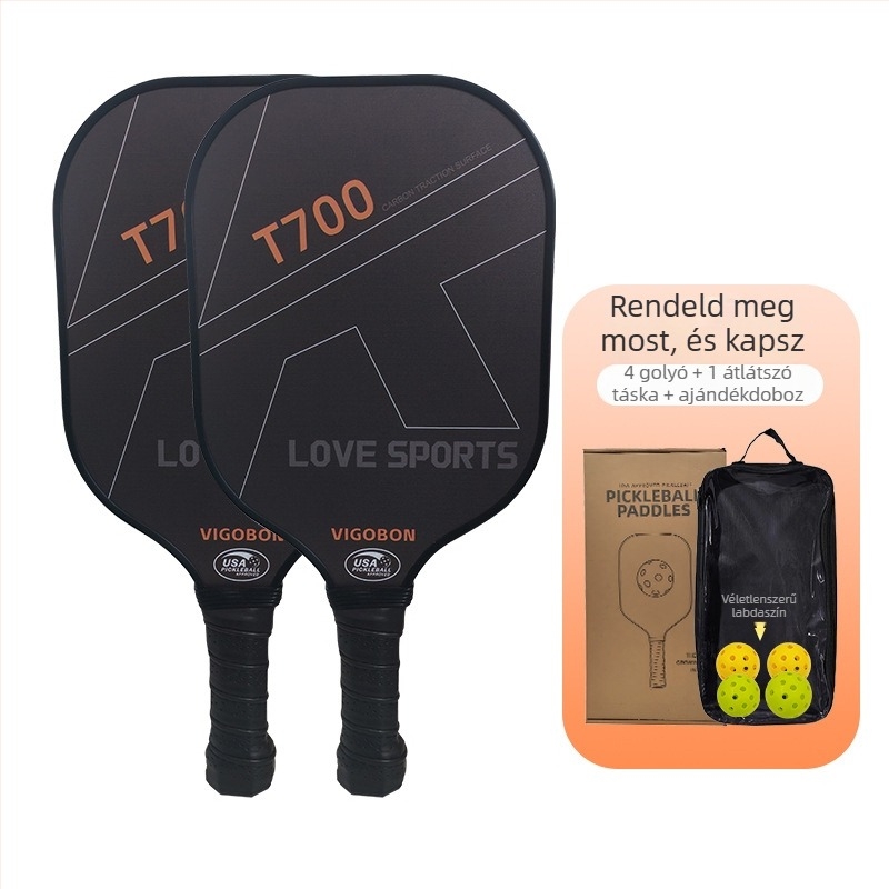 Vigobon pickleball ütő — szénszálas, ultrakönnyű, 235 g, versenyszintű, kültéri
