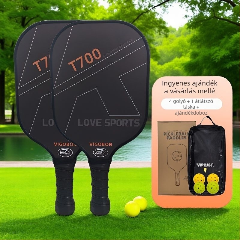 Vigobon pickleball ütő — szénszálas, ultrakönnyű, 235 g, versenyszintű, kültéri