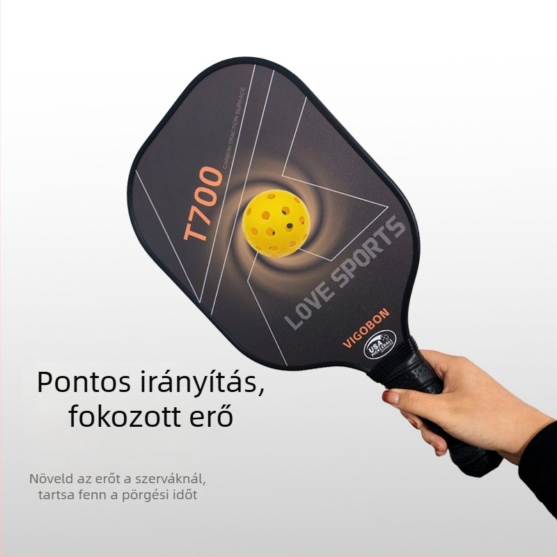 Vigobon pickleball ütő — szénszálas, ultrakönnyű, 235 g, versenyszintű, kültéri