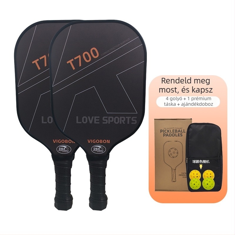 Vigobon pickleball ütő — szénszálas, ultrakönnyű, 235 g, versenyszintű, kültéri