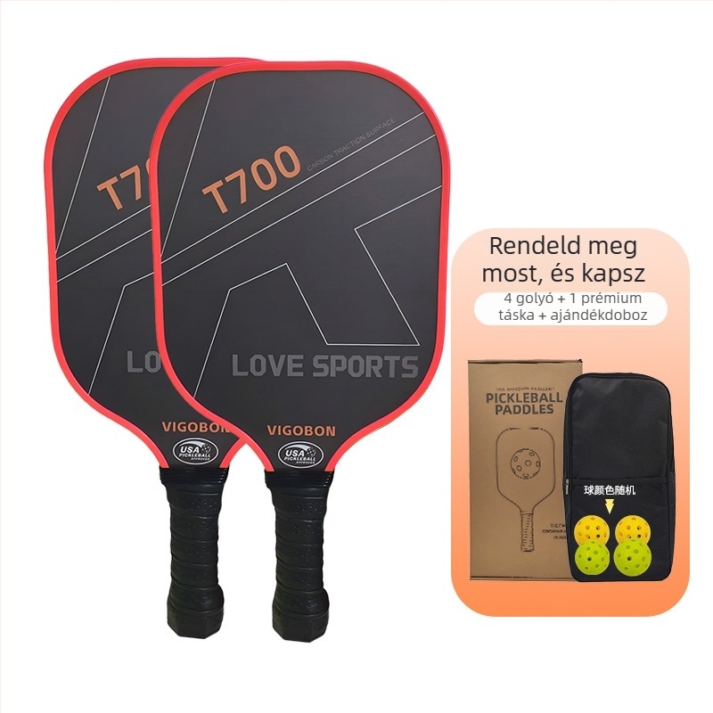 Vigobon pickleball ütő — szénszálas, ultrakönnyű, 235 g, versenyszintű, kültéri