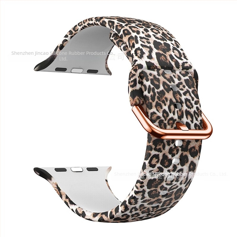 Szilikon óraszíj Apple Watch 38/42 mm, nyomtatott mintával, divatos dizájn, tűcsatos csat