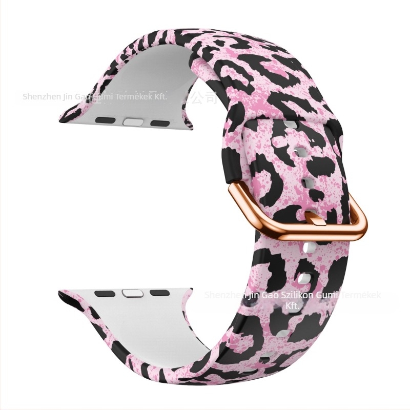 Szilikon óraszíj Apple Watch 38/42 mm, nyomtatott mintával, divatos dizájn, tűcsatos csat