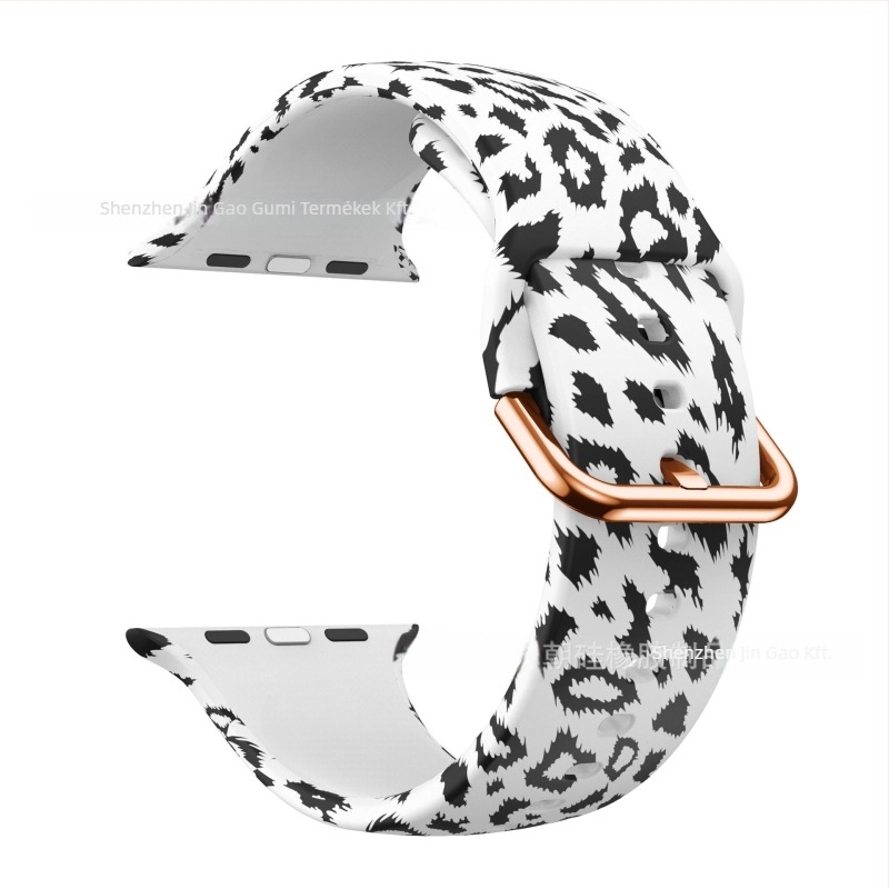 Szilikon óraszíj Apple Watch 38/42 mm, nyomtatott mintával, divatos dizájn, tűcsatos csat