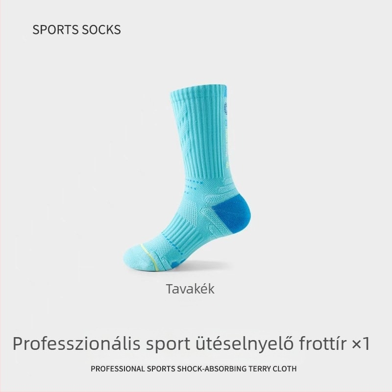 Lányok kosárlabda zoknijai terry talppal, középméretű és nagyobb gyerekeknek, lélegzők, badmintonhoz és asztaliteniszhez
