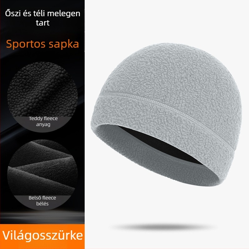 Téli szélvédő kerékpáros sapka teddy velúr béléssel, koreai változat, logóval testreszabható