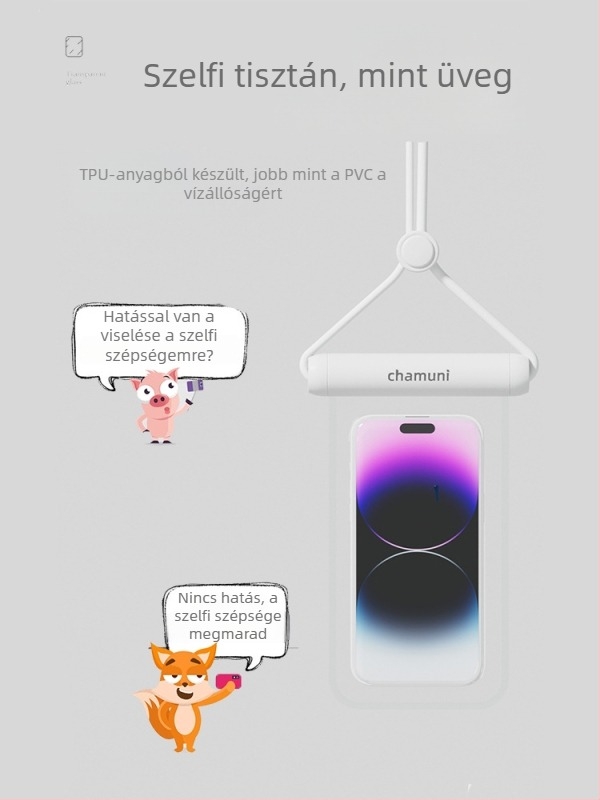 Kültéri vízálló telefon-táska érintőképernyő zárással, ABS/TPU, 7.2 L kapacitás, logó testreszabás