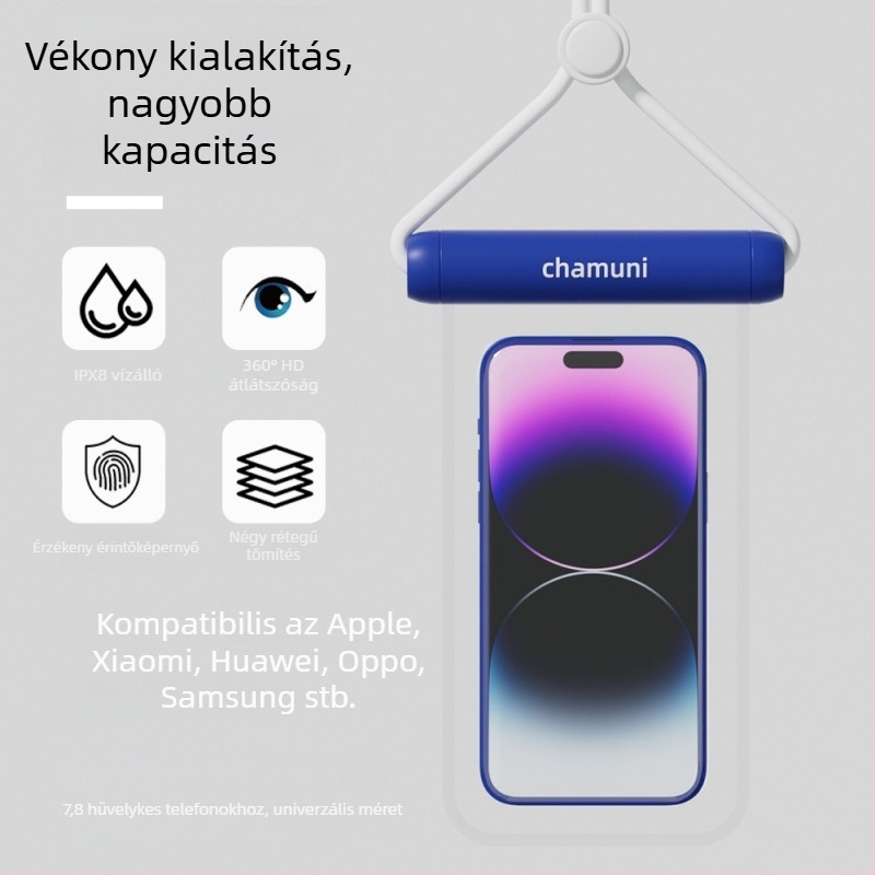 Kültéri vízálló telefon-táska érintőképernyő zárással, ABS/TPU, 7.2 L kapacitás, logó testreszabás