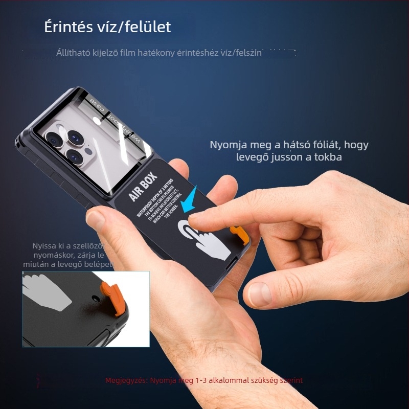 6,9 hüvelykes univerzális búvártelefon-tok, kültéri vízálló, teljes védelem Apple, Samsung és Huawei számára