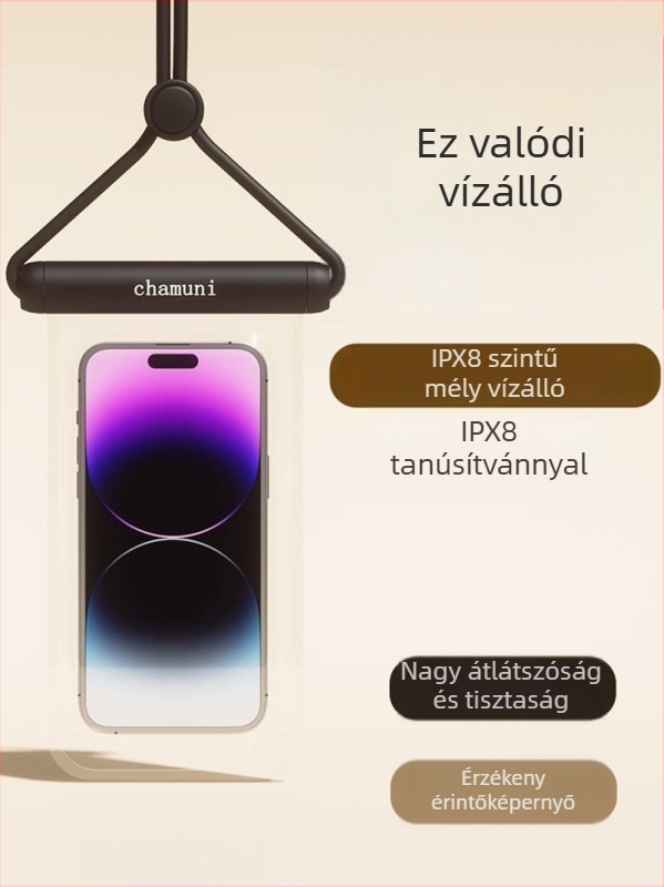 Vízálló telefontáska érintőképernyővel és úszó dizájnnal, úszáshoz és szabadtéri tevékenységekhez