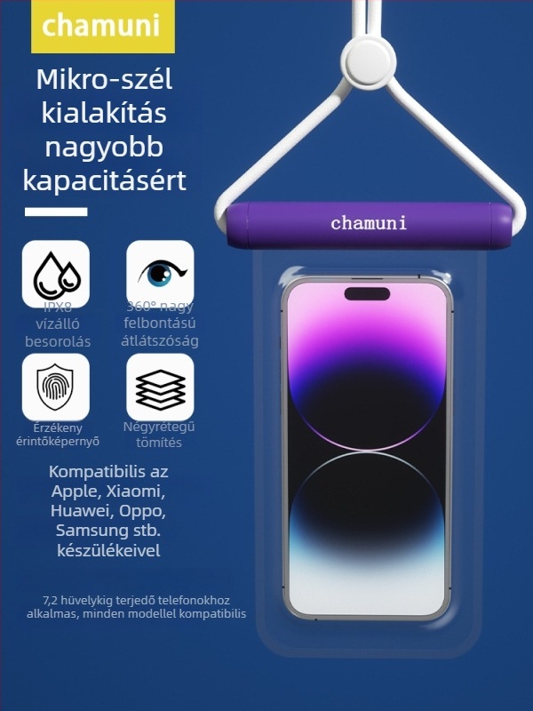 Vízálló telefontáska érintőképernyővel és úszó dizájnnal, úszáshoz és szabadtéri tevékenységekhez