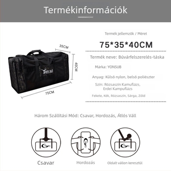 Búvárfelszerelés táska, nagy kapacitású hálós rekeszekkel a uszonyokhoz, kézben hordozható