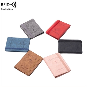 PU bőr útlevél tartó, modell T1689, bővíthető, poliészter bélés