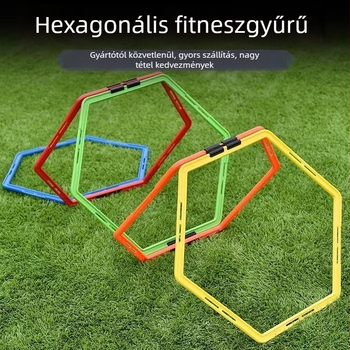 Hatszögletű agilítási kör labdakezeléshez és gyorsasági edzéshez, csattal, futballhoz és kosárlabdához