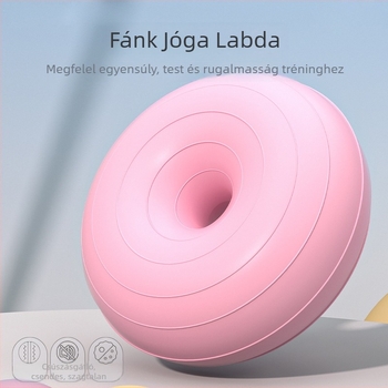 Fánk alakú jóga labda – robbanásbiztos, terheseknek és szülés utáni edzésre, core edzés és egyensúly – PVC, 900 g, felfújható