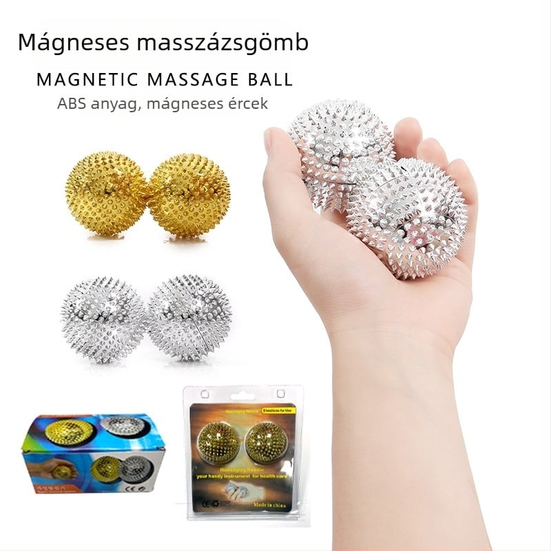 Mágneses PVC masszázsgömb kézi terápiához, nem felfújható, súly 46,9 g