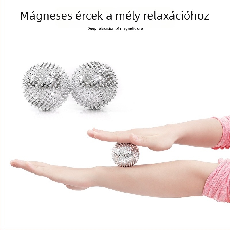 Mágneses PVC masszázsgömb kézi terápiához, nem felfújható, súly 46,9 g