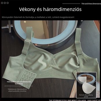 Sima sportmelltartó jóga számára, nejlon anyag, bélés nylon 90–95%, vékony formázott kosár, hátul négy sor kapocs
