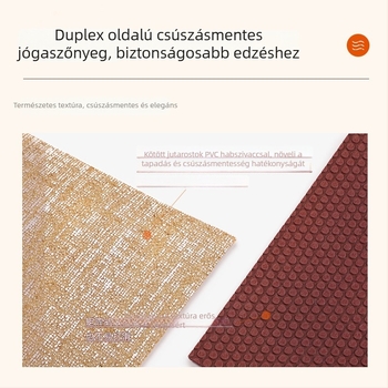 Juta + PVC jóga matrac, 1500 g ± 100 g, 5 mm vastagság