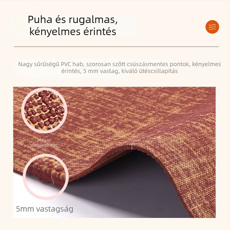 Juta + PVC jóga matrac, 1500 g ± 100 g, 5 mm vastagság