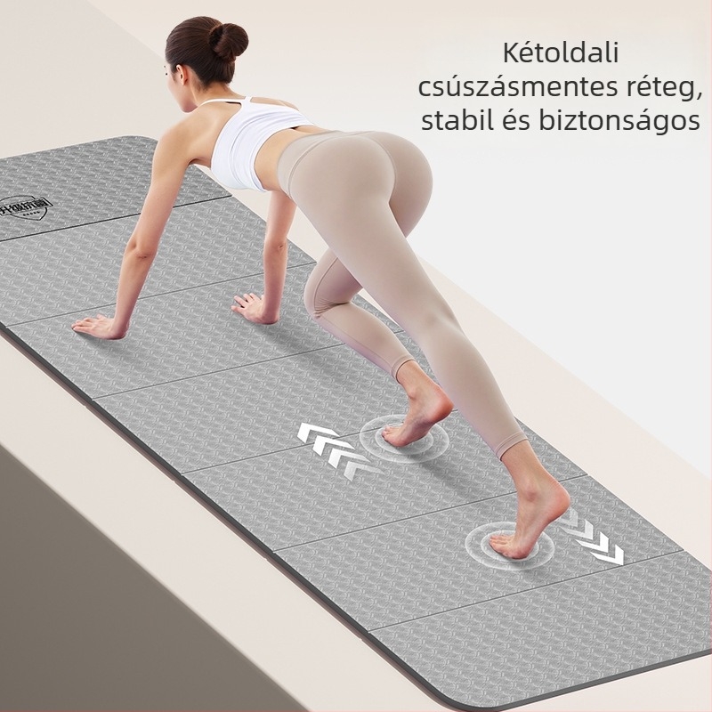 Összecsukható, csúszásmentes jóga matrac TPE-ből, 8 mm vastagság, 1,1 kg