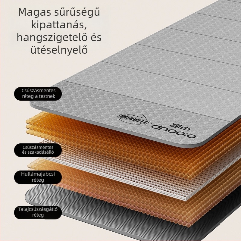 Összecsukható, csúszásmentes jóga matrac TPE-ből, 8 mm vastagság, 1,1 kg