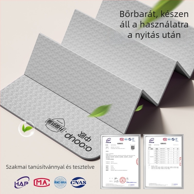 Összecsukható, csúszásmentes jóga matrac TPE-ből, 8 mm vastagság, 1,1 kg