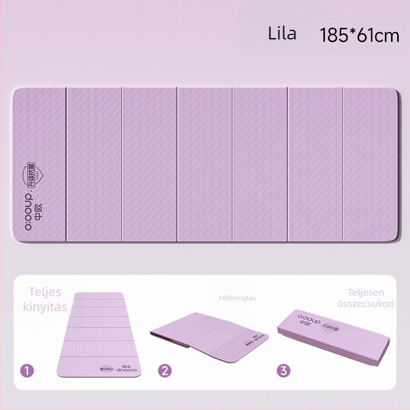 Összecsukható, csúszásmentes jóga matrac TPE-ből, 8 mm vastagság, 1,1 kg