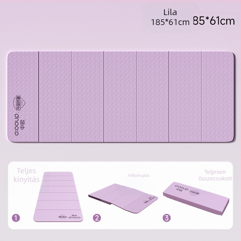 Összecsukható, csúszásmentes jóga matrac TPE-ből, 8 mm vastagság, 1,1 kg