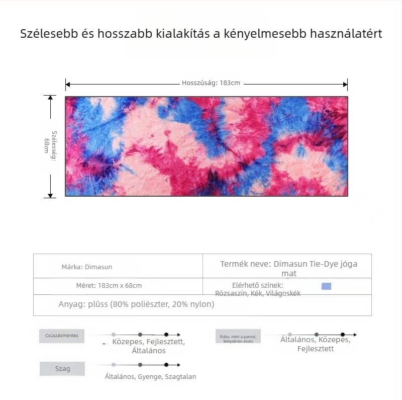 Jóga matrac törölköző, csúszásmentes, összecsukható, szilikon