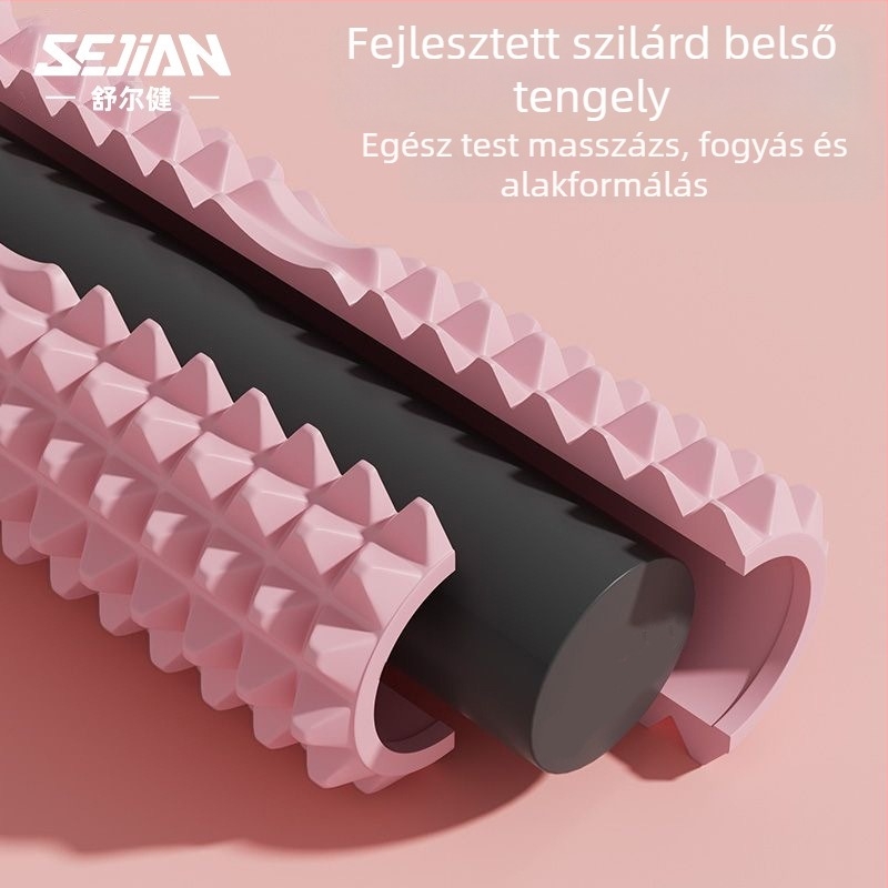 Sűrű EVA masszírozó görgő félhold alakú habcsővel – izomlazítás és jóga eszköz