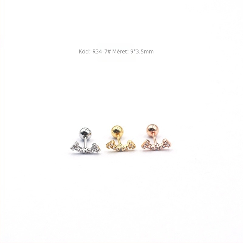 Maiya Jewelry Fülbevalók - Titán acél, Elektroplakált bevonat, Virág forma, Koreai stílus