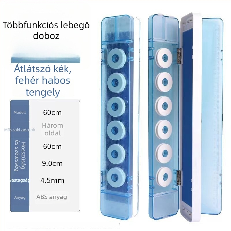 3 rétegű, nagy kapacitású 4-in-1 multifunkcionális kiegészítő doboz ollóval, ABS anyagból