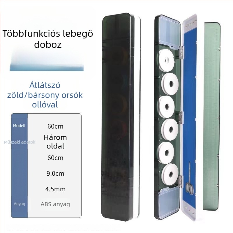3 rétegű, nagy kapacitású 4-in-1 multifunkcionális kiegészítő doboz ollóval, ABS anyagból