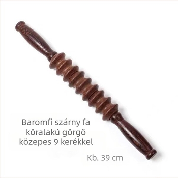 Fából készült masszírozó görgő – Redwood, hát- derék- és láb masszázs, jóga bot dizájn, modern minimalist stílus