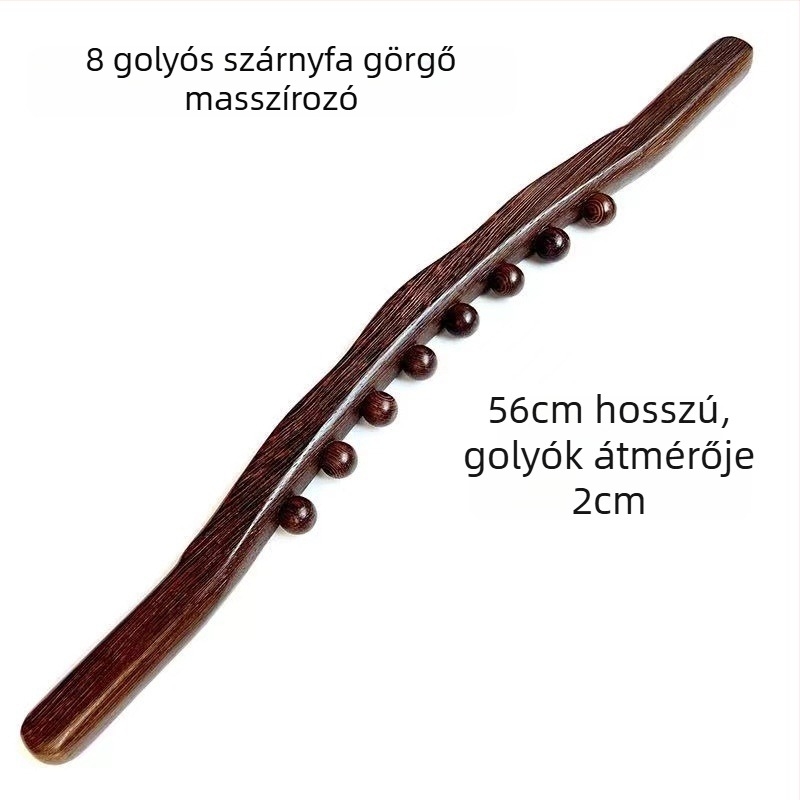 Fából készült masszírozó görgő – Redwood, hát- derék- és láb masszázs, jóga bot dizájn, modern minimalist stílus