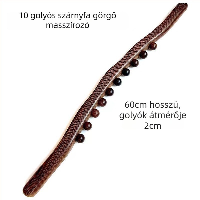 Fából készült masszírozó görgő – Redwood, hát- derék- és láb masszázs, jóga bot dizájn, modern minimalist stílus