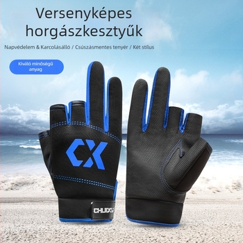 Drooping String PU halászati kesztyűk – ultra vékony, napsugárzás elleni védelem, vízálló, szúrásálló, csúszásmentes, háromujjas dizájn