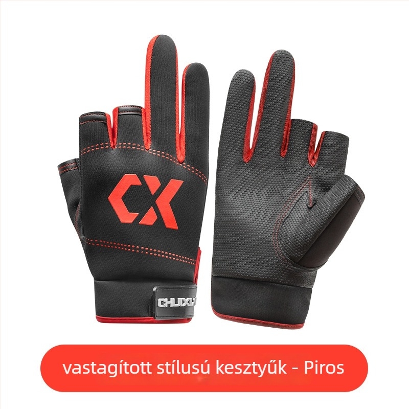 Drooping String PU halászati kesztyűk – ultra vékony, napsugárzás elleni védelem, vízálló, szúrásálló, csúszásmentes, háromujjas dizájn