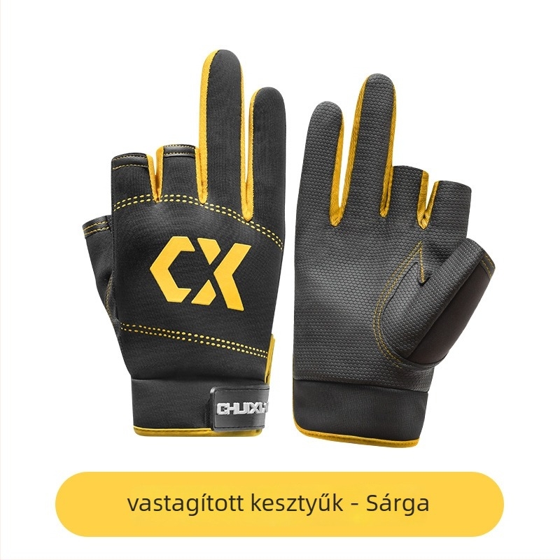 Drooping String PU halászati kesztyűk – ultra vékony, napsugárzás elleni védelem, vízálló, szúrásálló, csúszásmentes, háromujjas dizájn