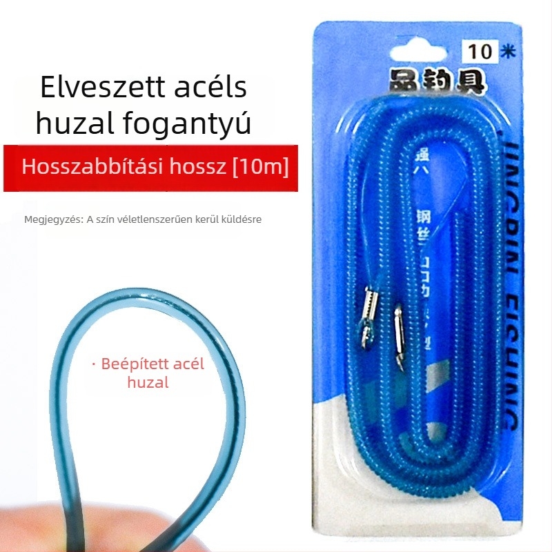 Horgászbot védő kötél acéldrót maggal és rugalmas műanyag kötéllel – Yushiro